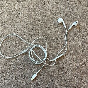 White Wired Earbuds with Lightning Connector